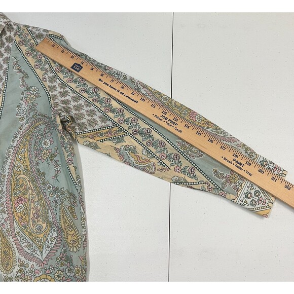 Soft Surroundings Tabitha Tunic Top Floral Paisley Green Pink - Petite XS *READ* - Picture 11 of 12